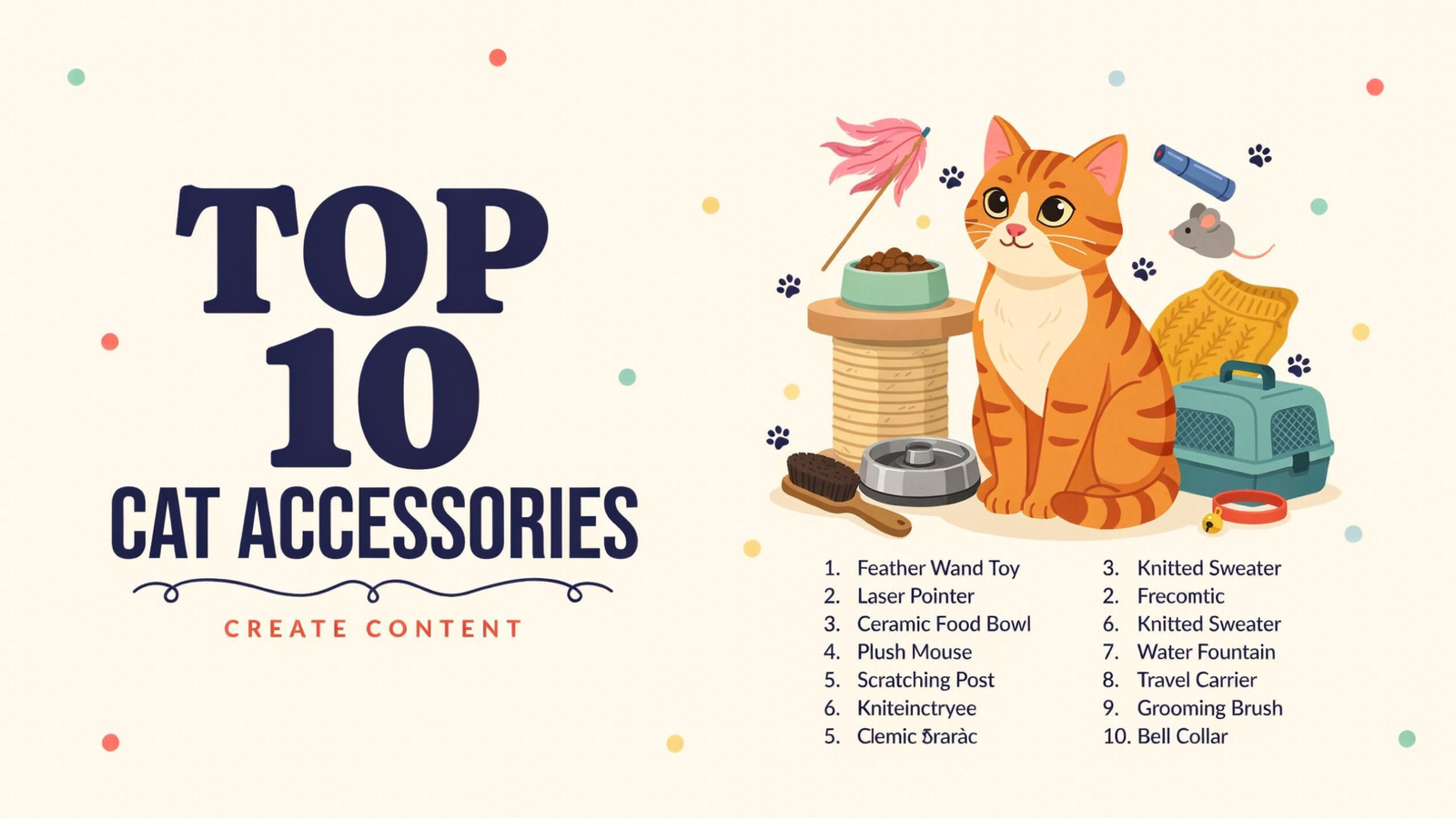 What are the top 10 cat accessories?